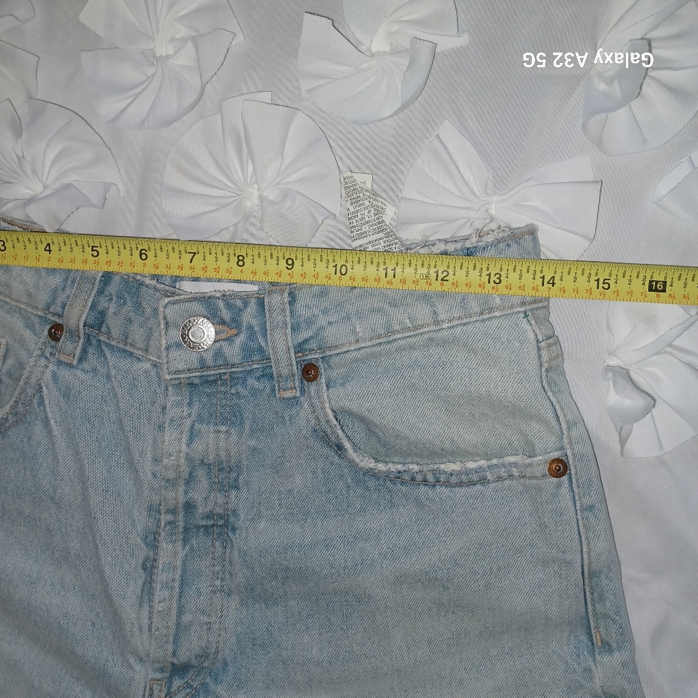 Zara Women Jeans Size 6 Blue Ankle Cropped Distressed Jeans - Picture 14 of 15